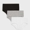 Underwear * | Negative Underwear Whipped Boy Short In Black And In White And In Heather Grey (3 Pack) Black / White / Heather Grey