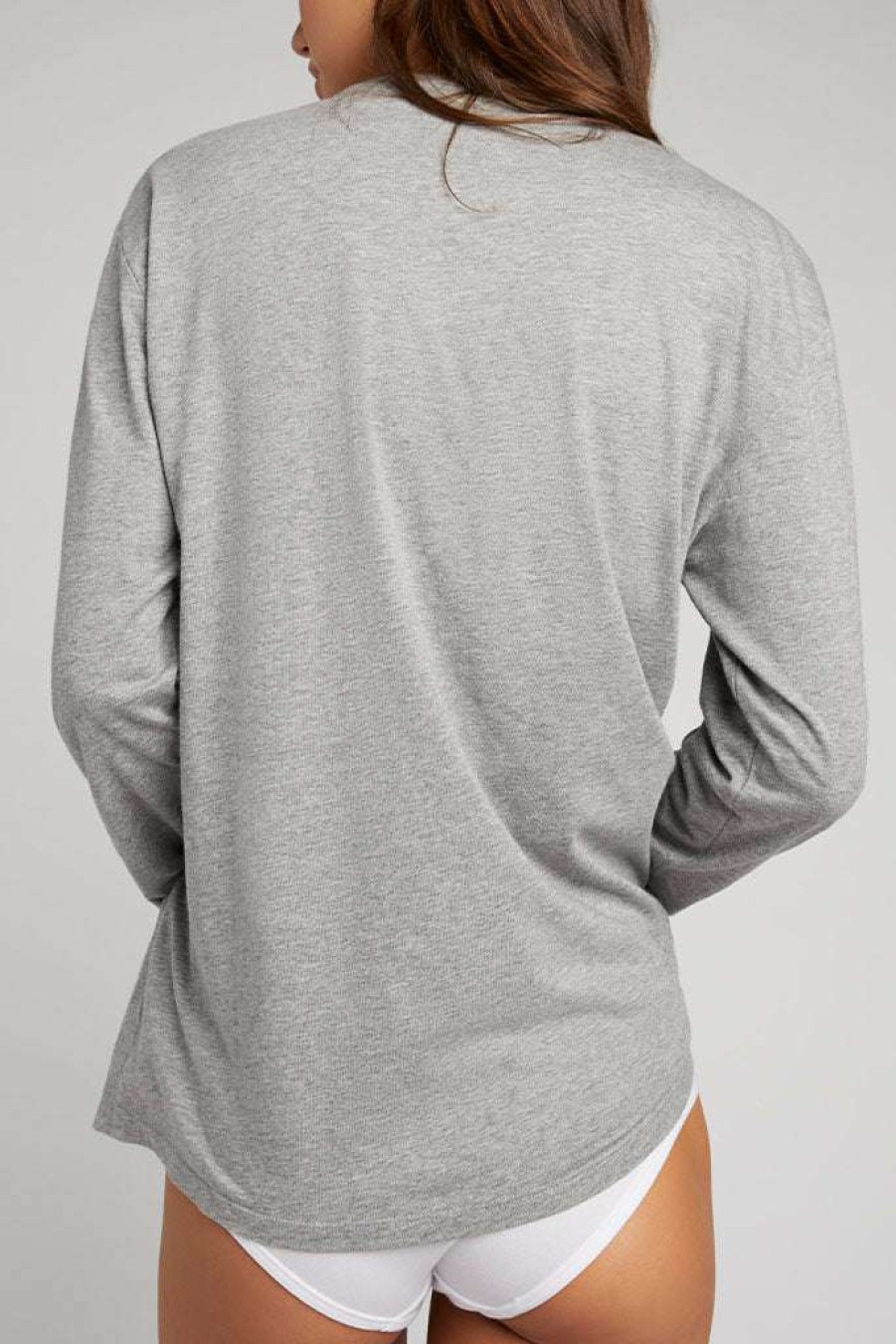 Lounge * | Negative Underwear Uniform Long Sleeve In Heather Grey