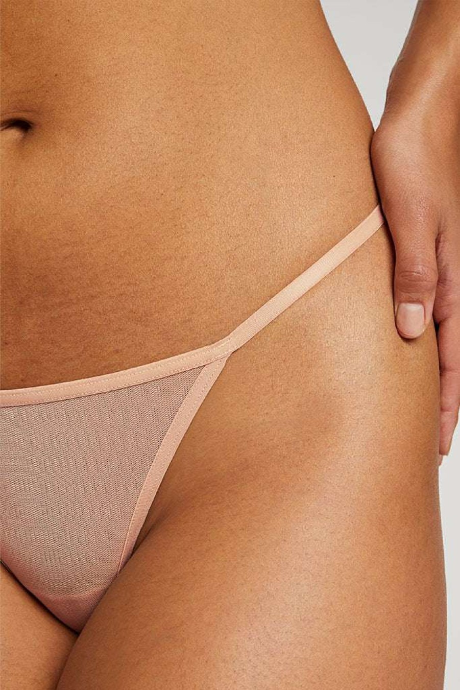 Underwear * | Negative Underwear Sieve G-String In Buff