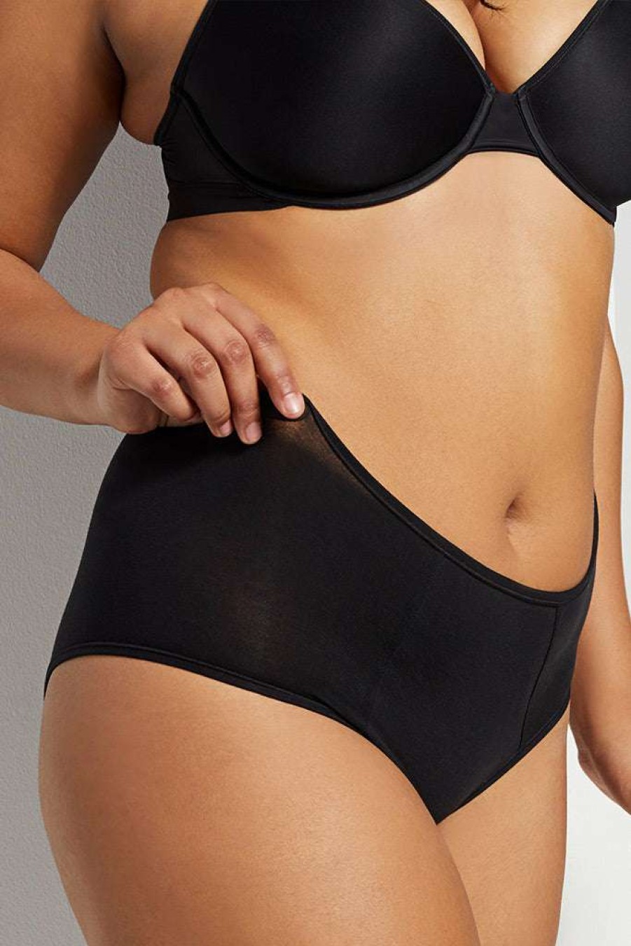 Underwear * | Negative Underwear Underwear Cotton High Waist Brief In (Pack) Black