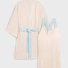 Lounge * | Negative Underwear Supreme Slip + Mini Robe In (Pack) Peach