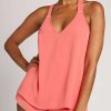 Lounge * | Negative Underwear Supreme Tank In Lounge Coral + Peach