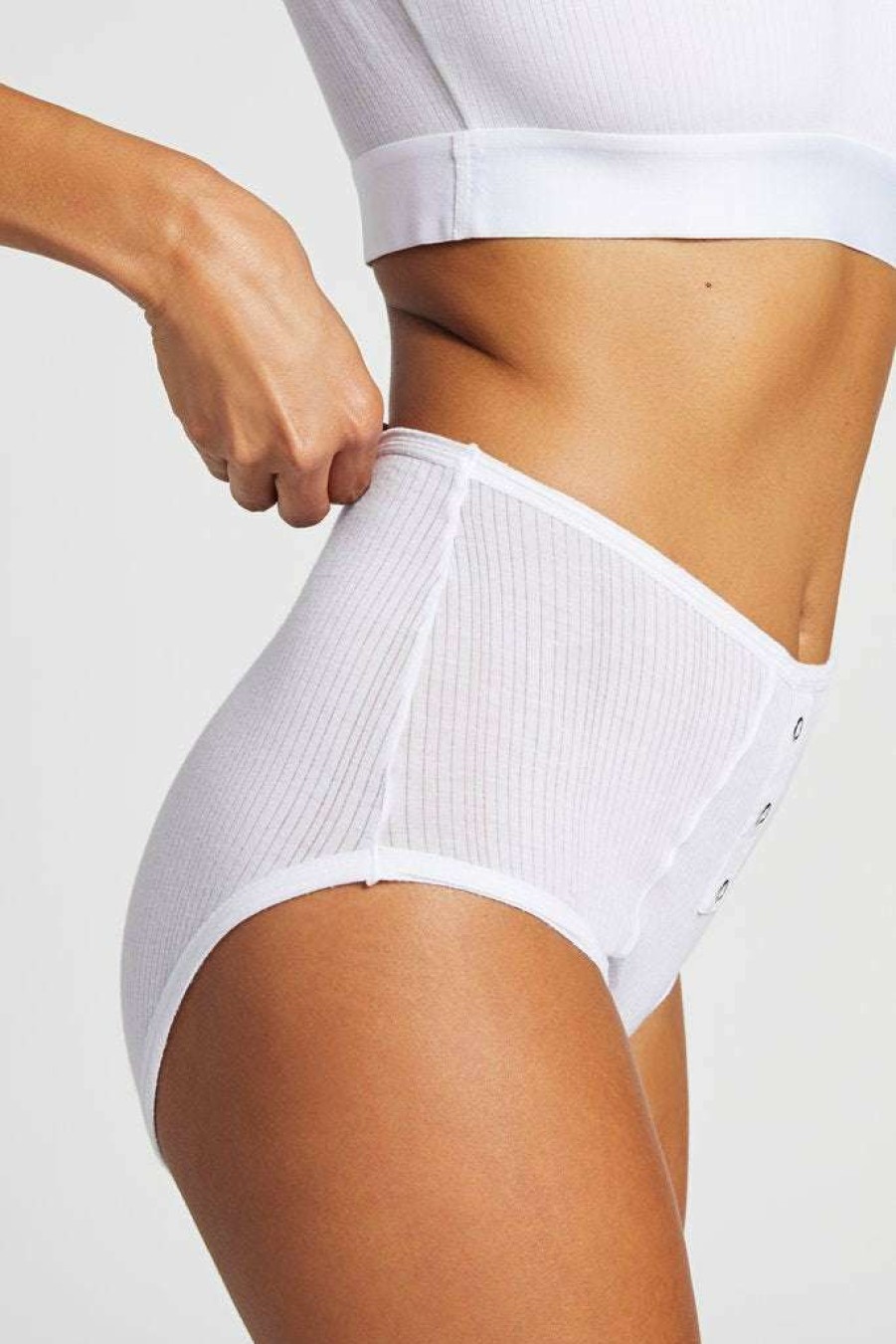 Underwear * | Negative Underwear Whipped High Rise In Underwear White