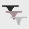 Underwear * | Negative Underwear Underwear Sieve Thong In Black And In Haze And In Moon (3 Pack) Black / Haze / Moon