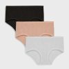 Underwear * | Negative Underwear Whipped Boy Short In Black And In Buff And In Moon (3 Pack) Underwear Black / Buff / Moon