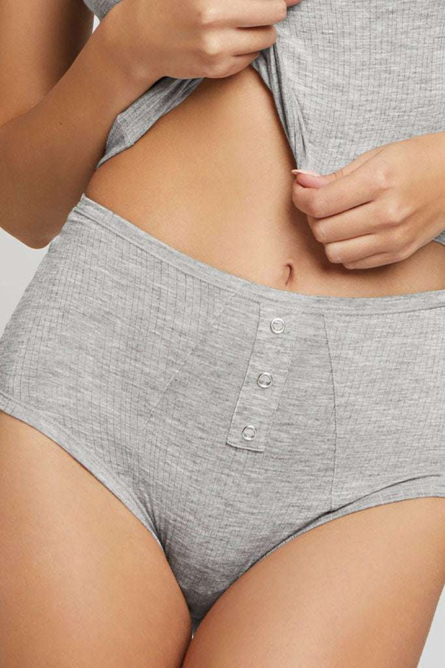 Underwear * | Negative Underwear Whipped High Rise In Heather Grey