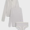 Lounge * | Negative Underwear Whipped Cardi + Whipped Cropped Long Sleeve + Boy Short In (Pack) Lounge Moon Metallic