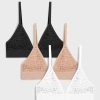 Bras * | Negative Underwear Essaouira Triangle Bra In Black And In Buff And In White (3 Pack) Black / Buff / White