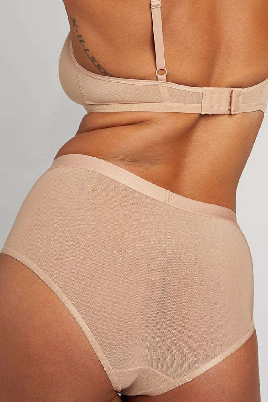 Underwear * | Negative Underwear Underwear Sieve High-Waist Brief In Buff