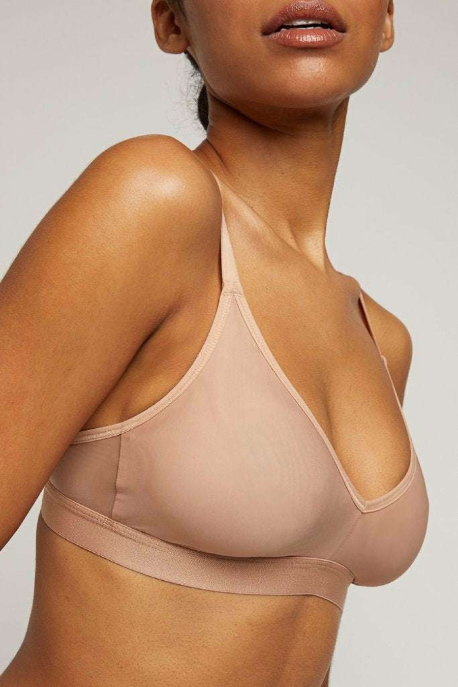 Bras * | Negative Underwear Silky Non-Wire Bra In Bras Buff