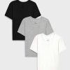 Lounge * | Negative Underwear Whipped Baby Tee In Black And In White And In Heather Grey (3 Pack) Black / White / Heather Grey