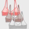 Bras * | Negative Underwear Sieve Non-Wire Bra In Coral And In Haze And In Moon (3 Pack) Coral / Haze / Moon