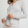 Lounge * | Negative Underwear Lounge Whipped Cardi In Moon Metallic