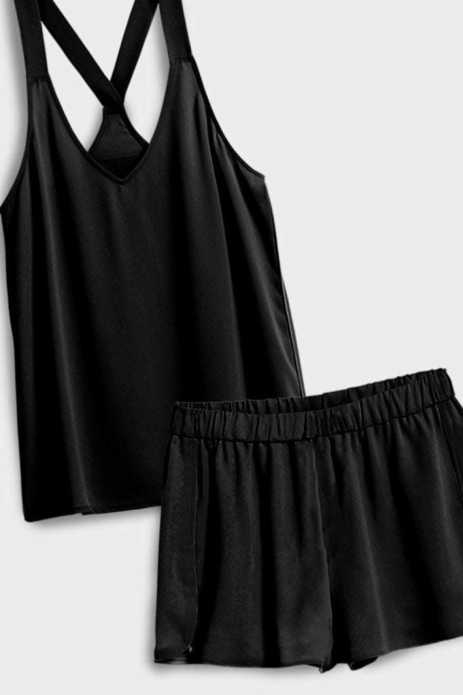 Lounge * | Negative Underwear Supreme Sleep Tank + Short In (Pack) Lounge Black