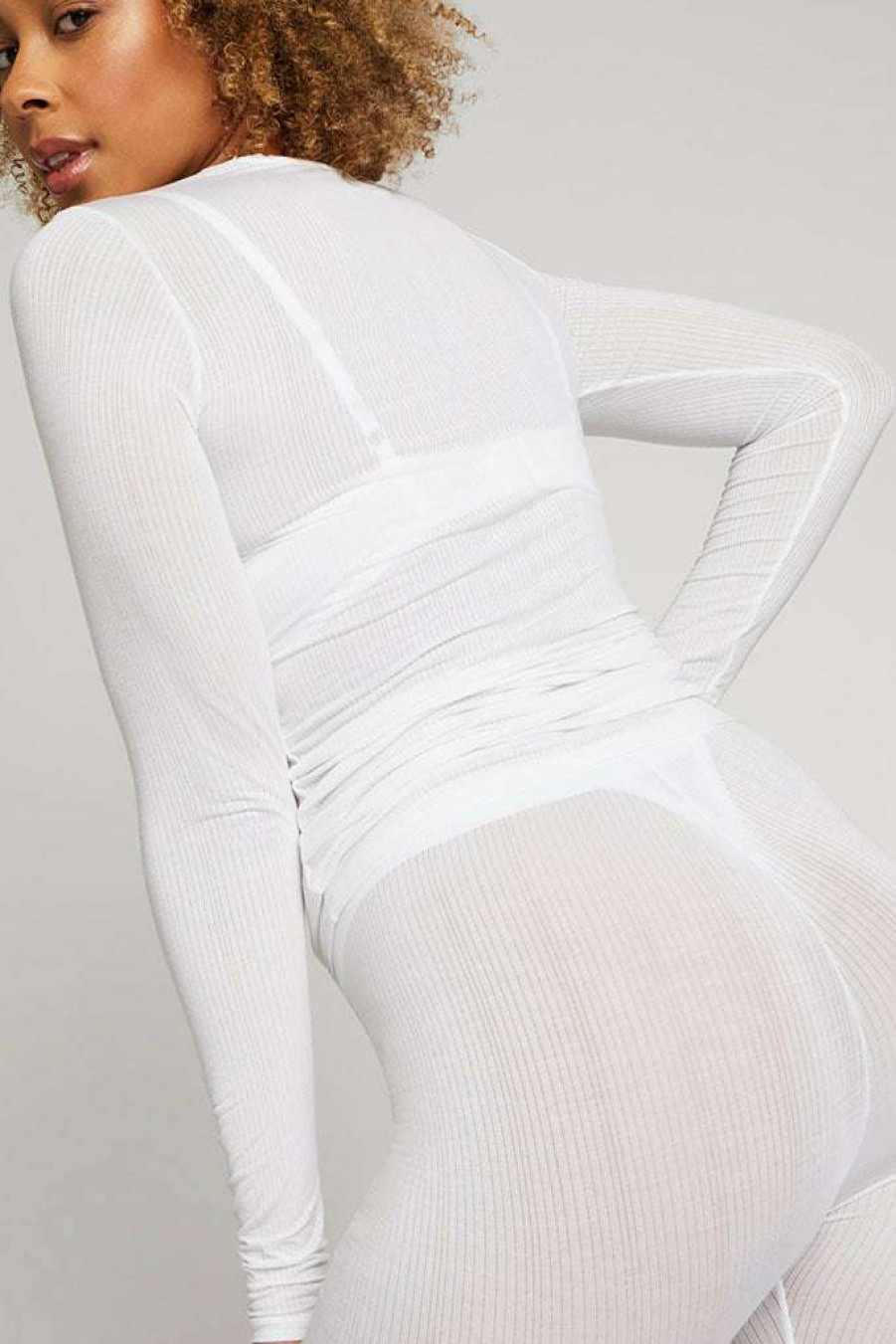 Lounge * | Negative Underwear Whipped Long Sleeve In Lounge White