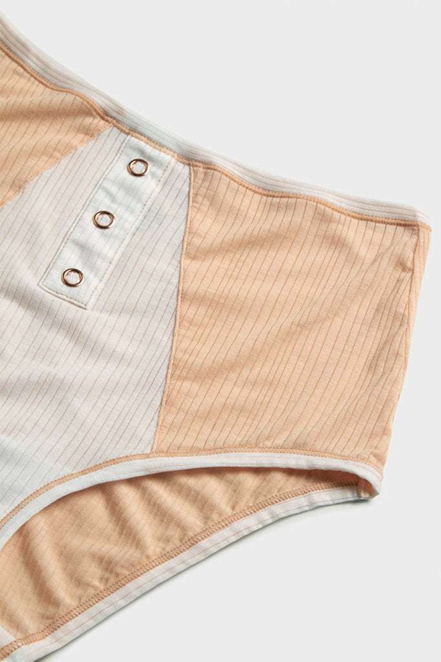 Underwear * | Negative Underwear Whipped High Rise In Colorblock (Employee Sale) High Waist Peach