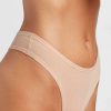 Underwear * | Negative Underwear Cotton Thong In (Pack) Underwear Buff