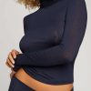 Lounge * | Negative Underwear Lounge Whipped Turtleneck In Navy