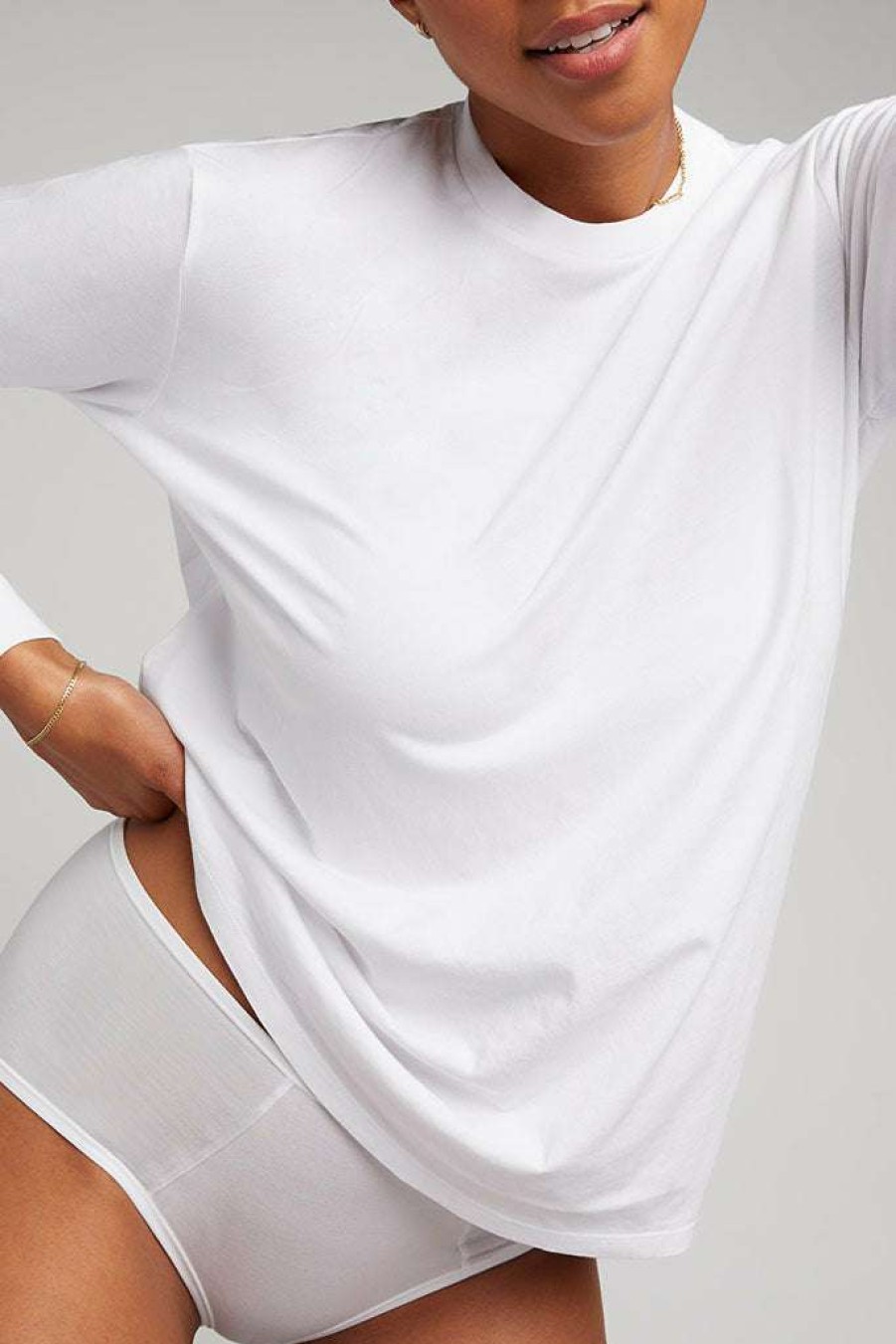 Lounge * | Negative Underwear Uniform Long Sleeve In Lounge White