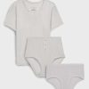 Underwear * | Negative Underwear Whipped Baby Tee + Boy Short + High Rise In (Pack) Moon