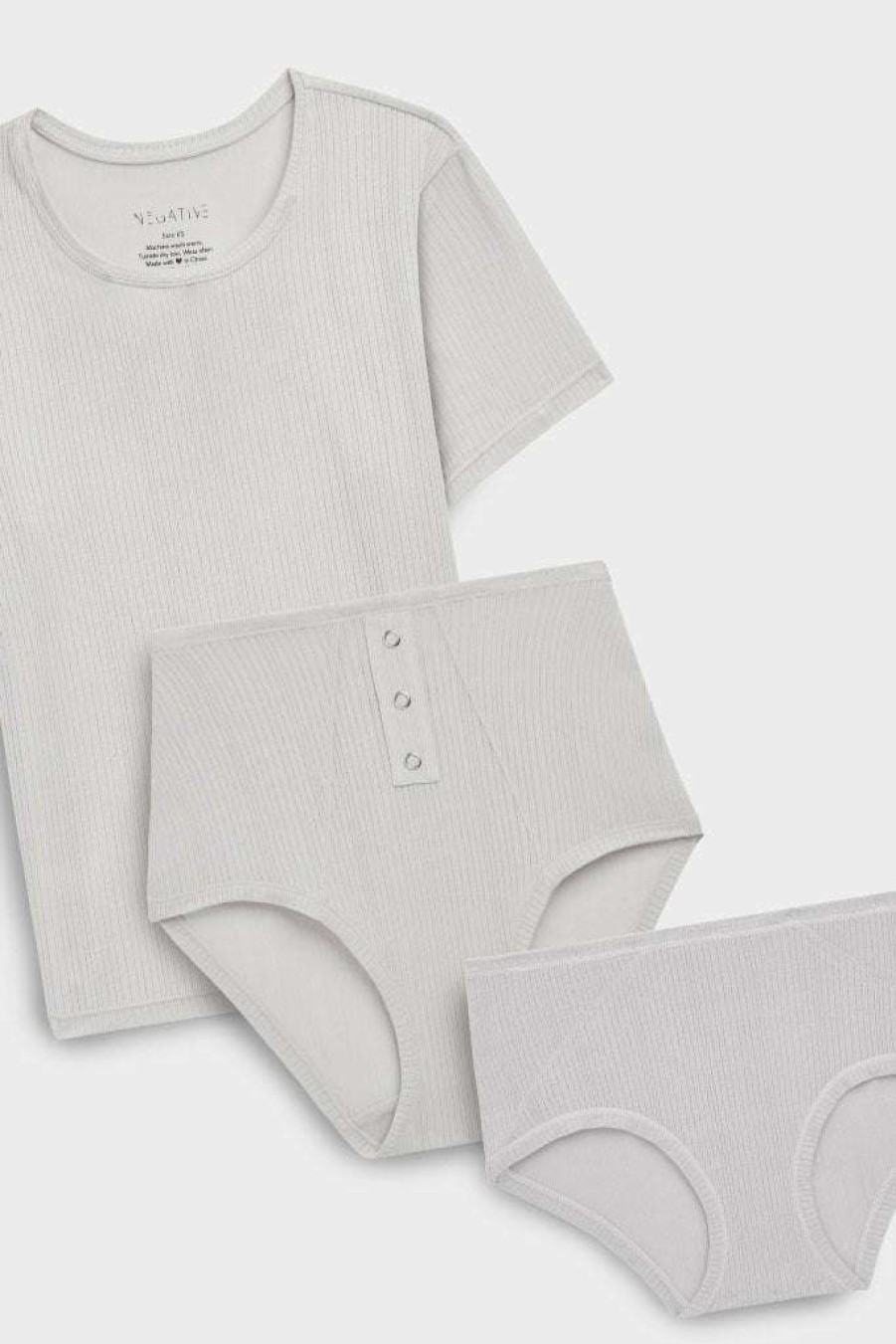 Underwear * | Negative Underwear Whipped Baby Tee + Boy Short + High Rise In (Pack) Moon