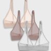 Bras * | Negative Underwear Sieve Triangle Bra In Peach And In Haze And In Moon (3 Pack) Bras Peach / Haze / Moon