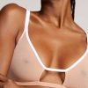 Bras * | Negative Underwear New Sieve Cutout Bra In Buff + White