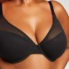 Bras * | Negative Underwear Lined Sieve Demi Bra In (Employee Sale) Plunge Black