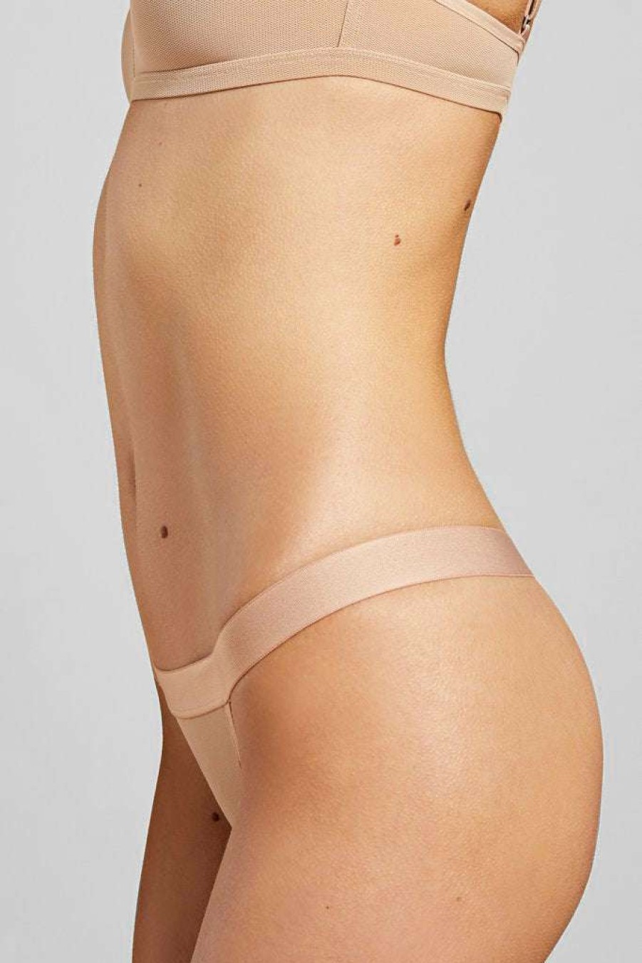 Underwear * | Negative Underwear Silky Thong In Underwear Buff